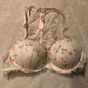 PINK racer back push-up bra